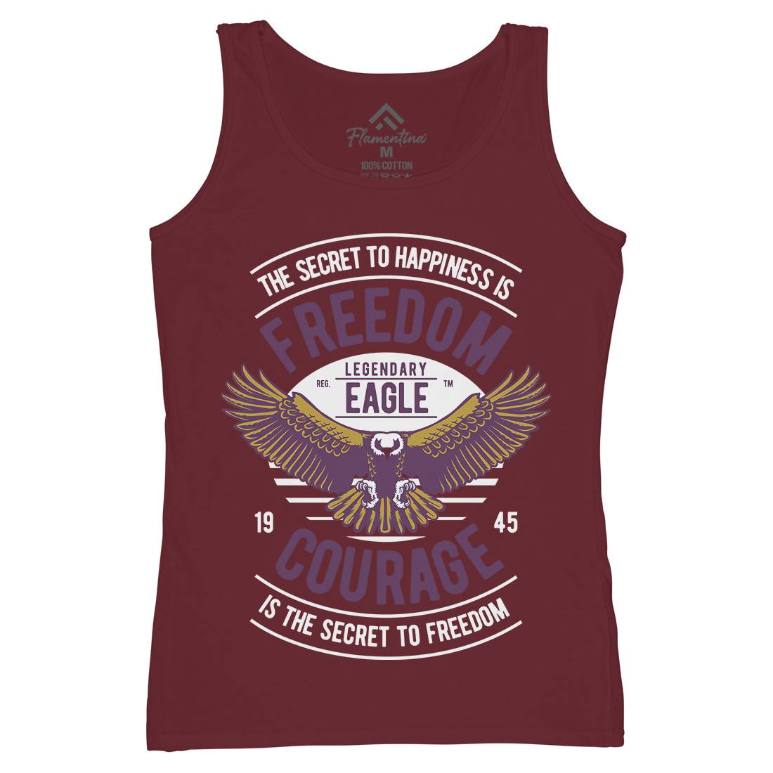 Freedom Eagle Womens Organic Tank Top Vest American D536