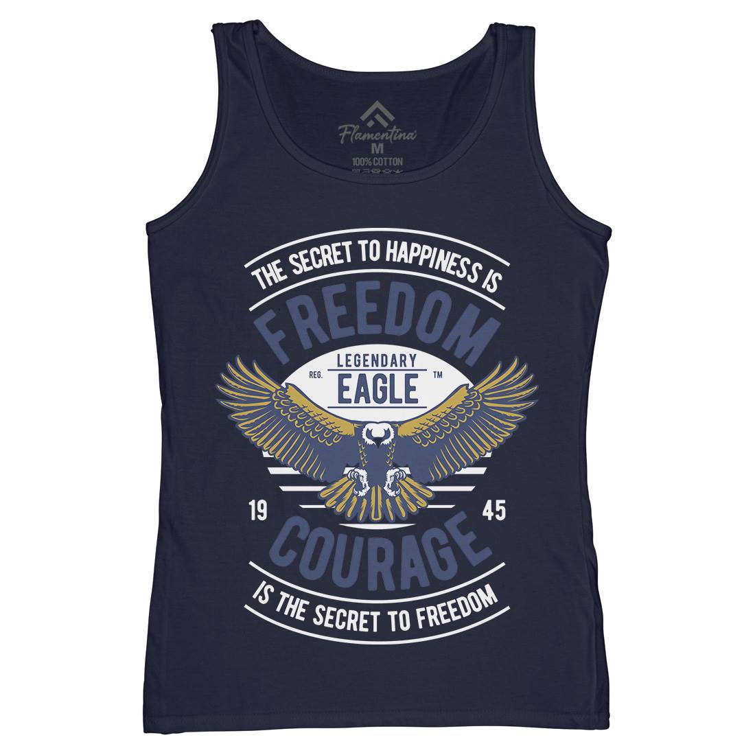 Freedom Eagle Womens Organic Tank Top Vest American D536