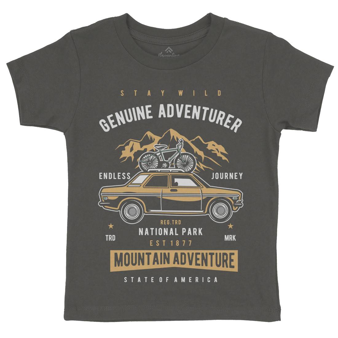 Genuine Adventurer Kids Crew Neck T-Shirt Nature D539
