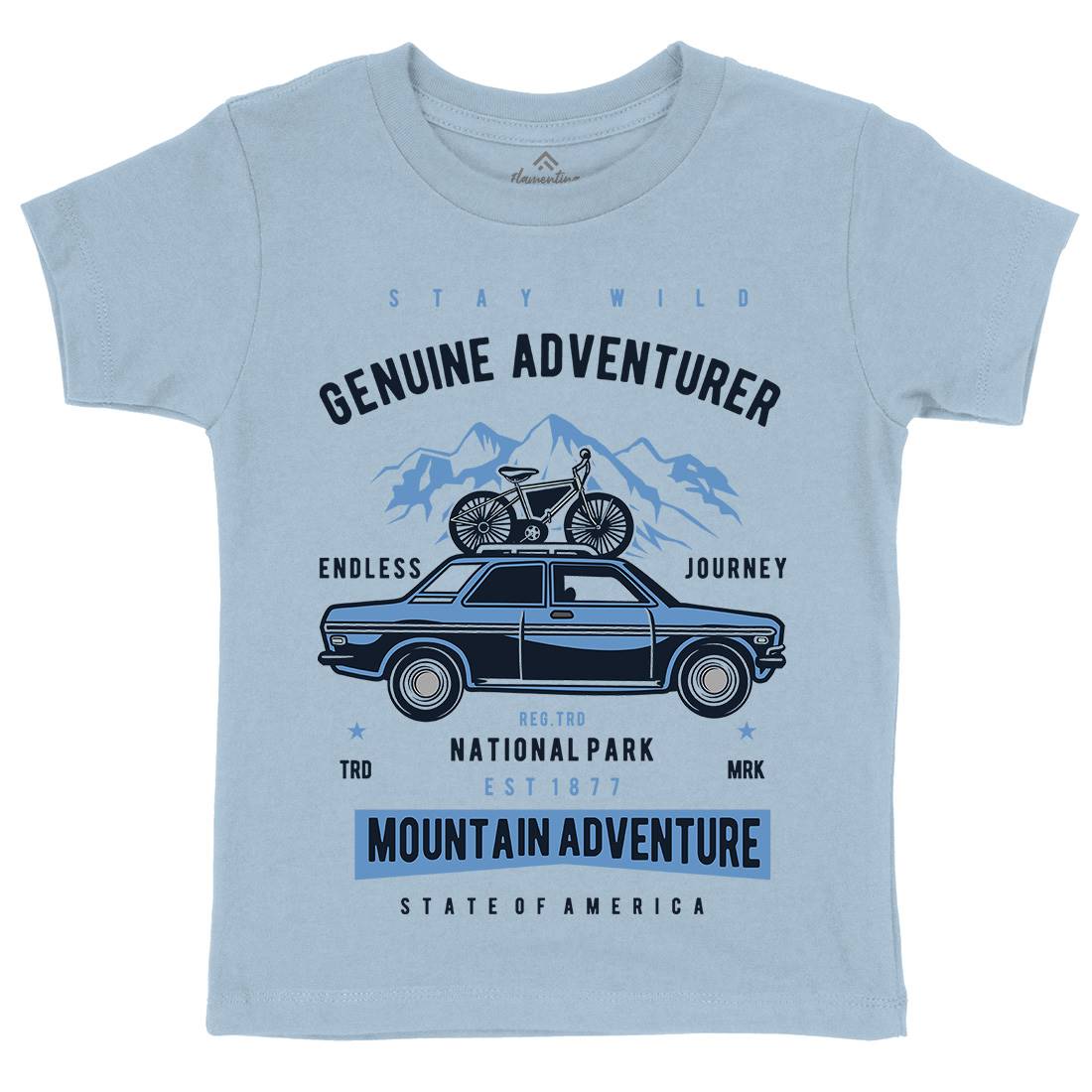 Genuine Adventurer Kids Crew Neck T-Shirt Nature D539