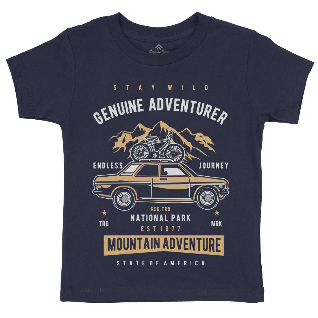 Genuine Adventurer Kids Organic Crew Neck T-Shirt Nature D539