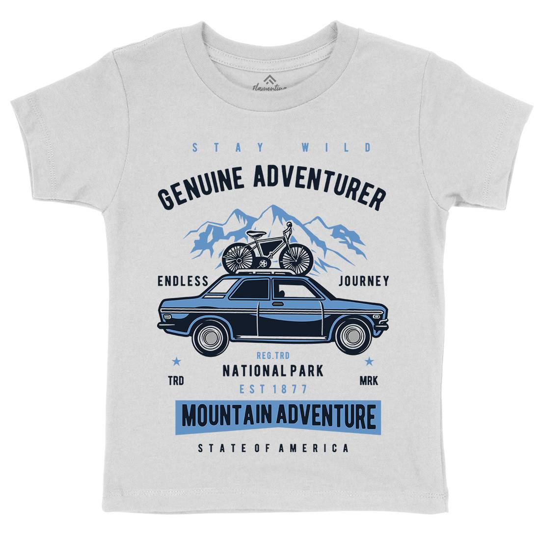 Genuine Adventurer Kids Organic Crew Neck T-Shirt Nature D539