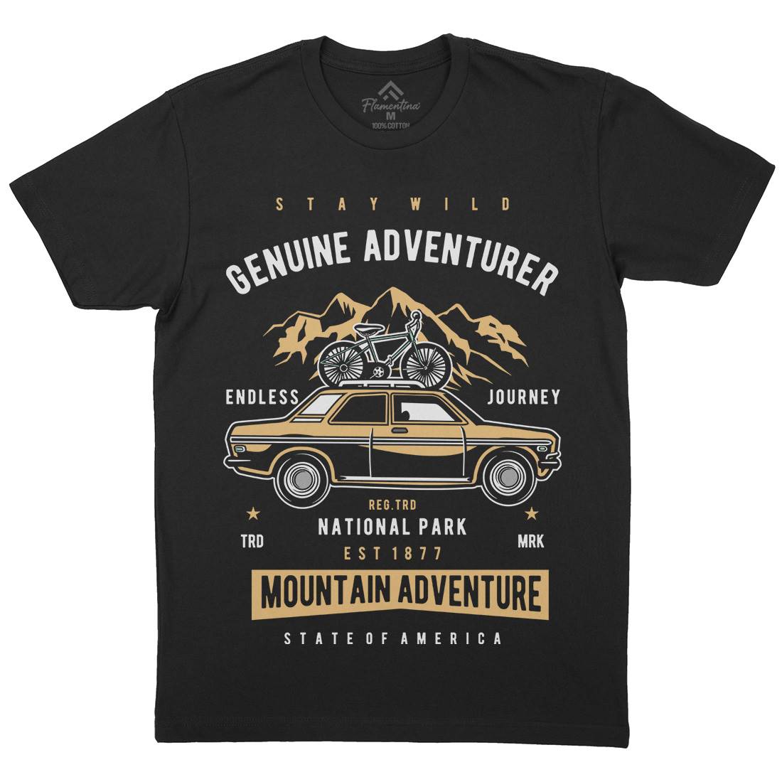 Genuine Adventurer Mens Crew Neck T-Shirt Nature D539