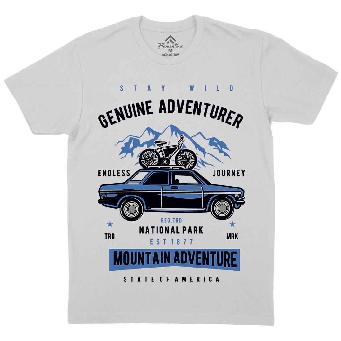 Genuine Adventurer Mens Crew Neck T-Shirt Nature D539
