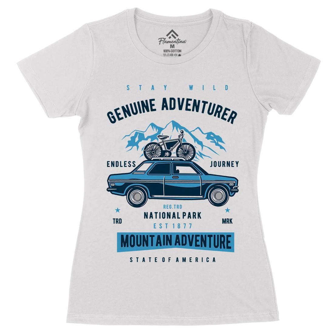 Genuine Adventurer Womens Organic Crew Neck T-Shirt Nature D539