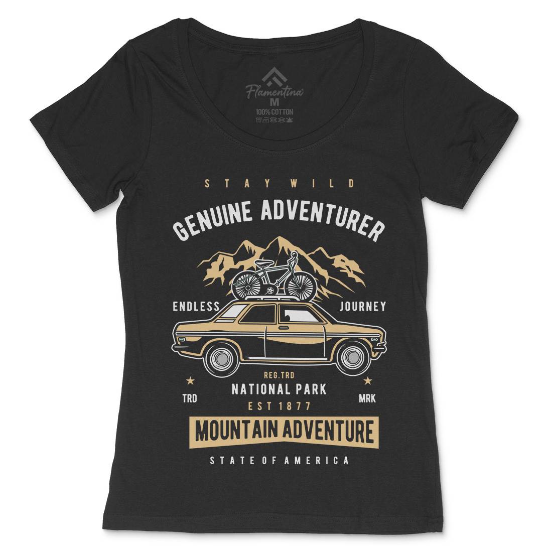Genuine Adventurer Womens Scoop Neck T-Shirt Nature D539