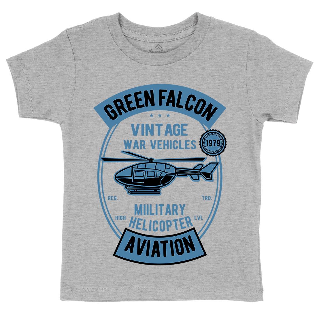 Green Falcon Kids Crew Neck T-Shirt Vehicles D540