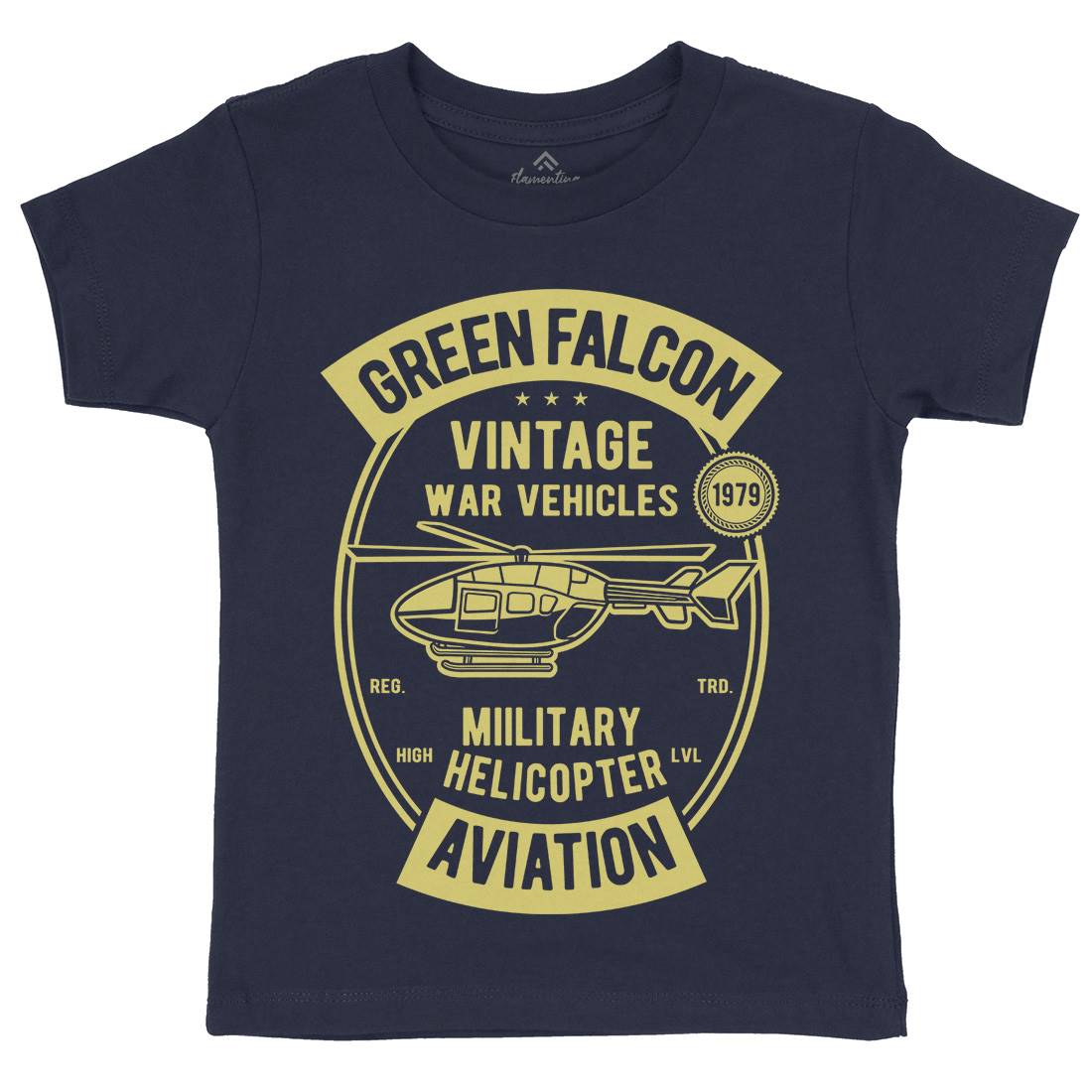Green Falcon Kids Organic Crew Neck T-Shirt Vehicles D540