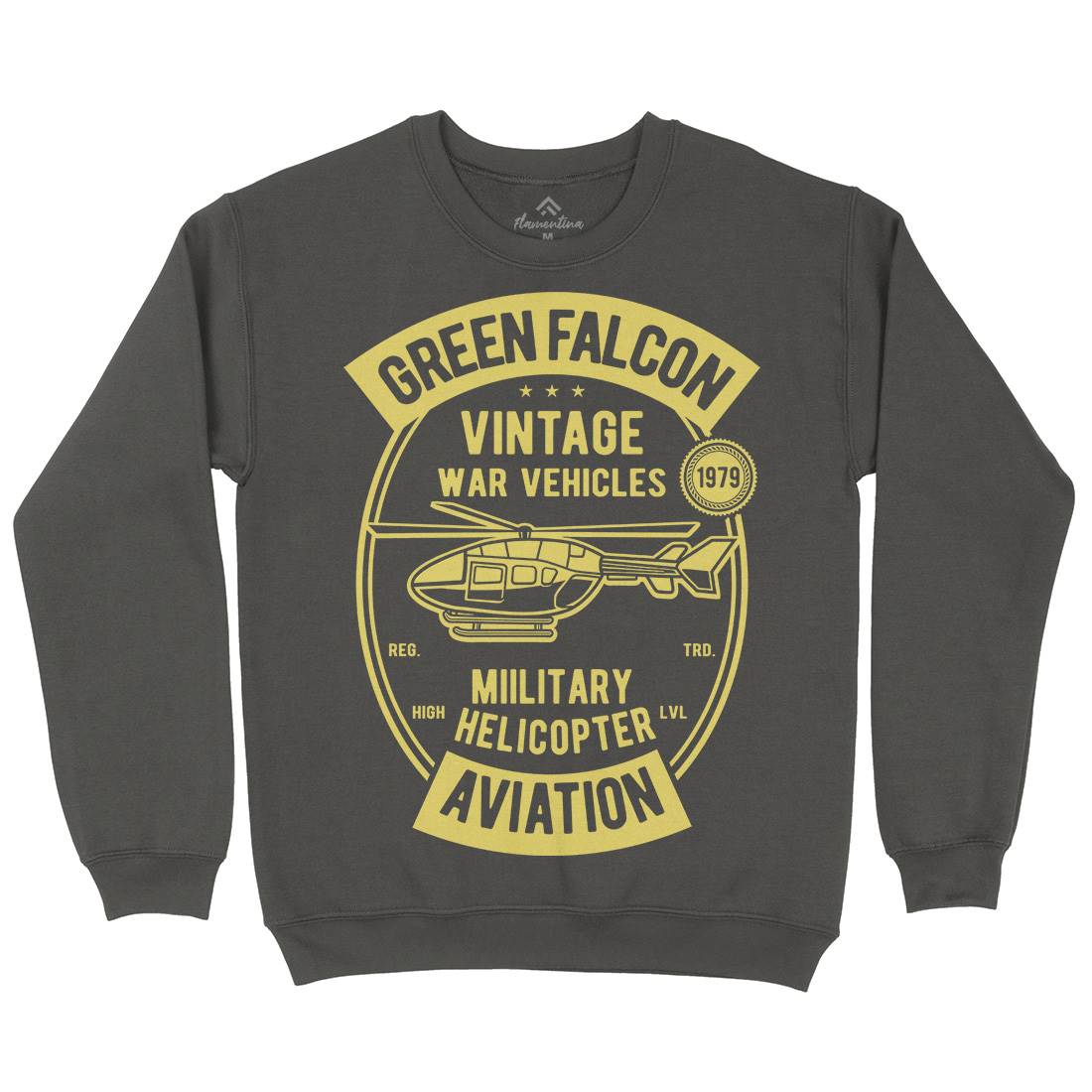 Green Falcon Kids Crew Neck Sweatshirt Vehicles D540