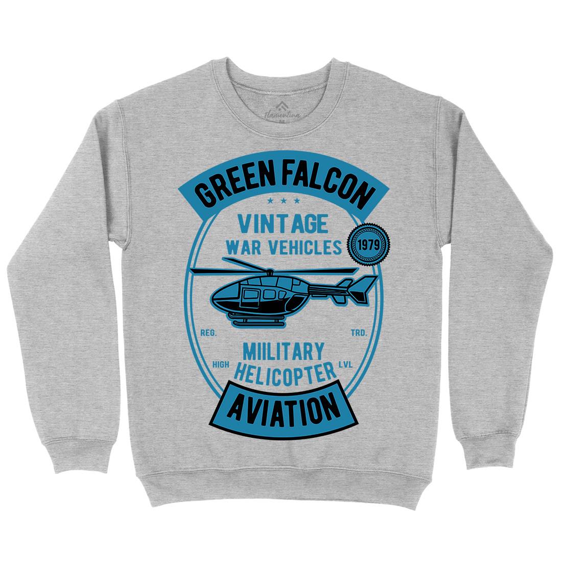 Green Falcon Kids Crew Neck Sweatshirt Vehicles D540