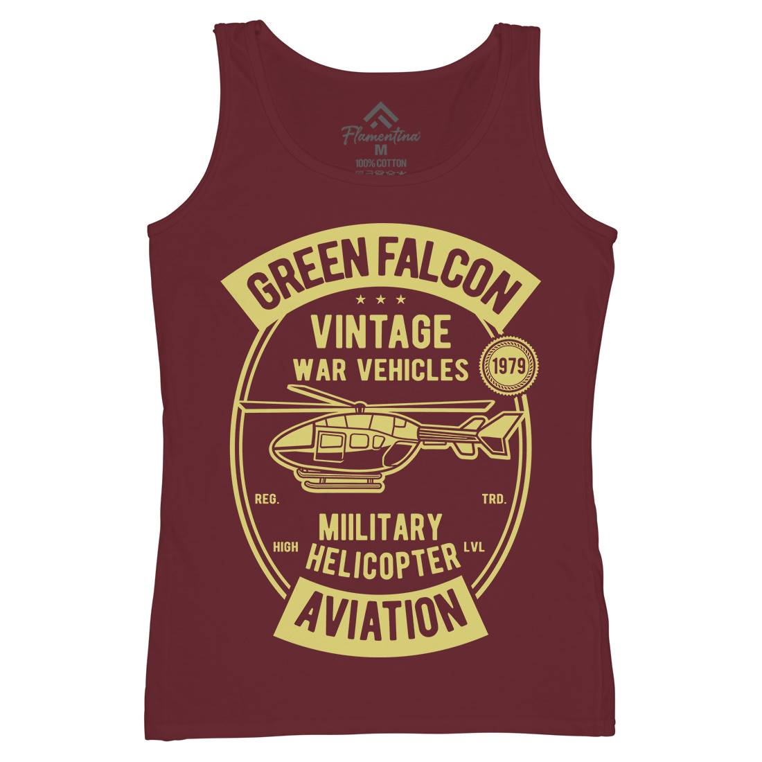 Green Falcon Womens Organic Tank Top Vest Vehicles D540