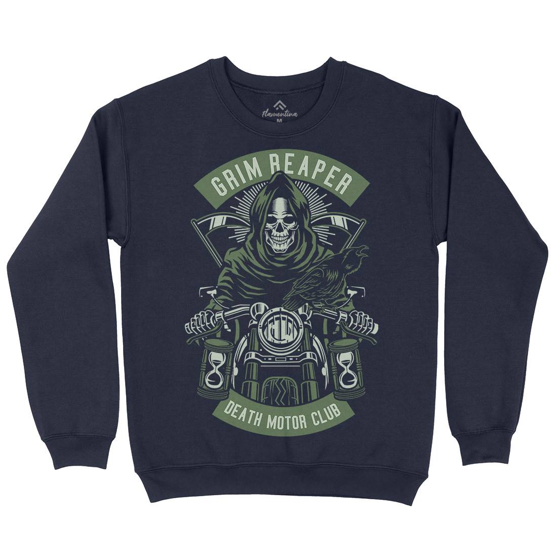 Grim Reaper Kids Crew Neck Sweatshirt Motorcycles D541
