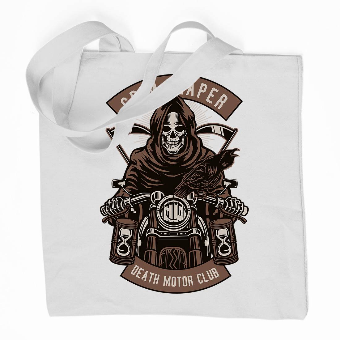 Grim Reaper Organic Premium Cotton Tote Bag Motorcycles D541