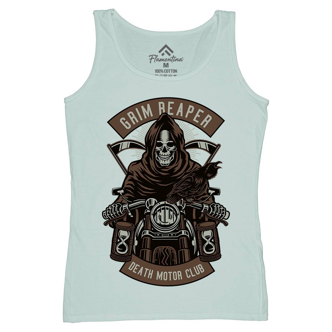 Grim Reaper Womens Organic Tank Top Vest Motorcycles D541