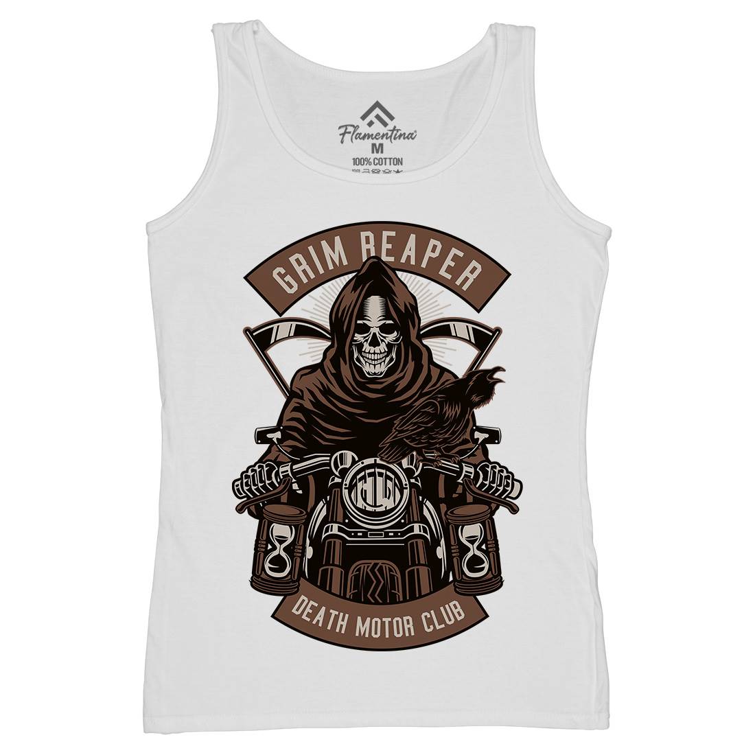 Grim Reaper Womens Organic Tank Top Vest Motorcycles D541
