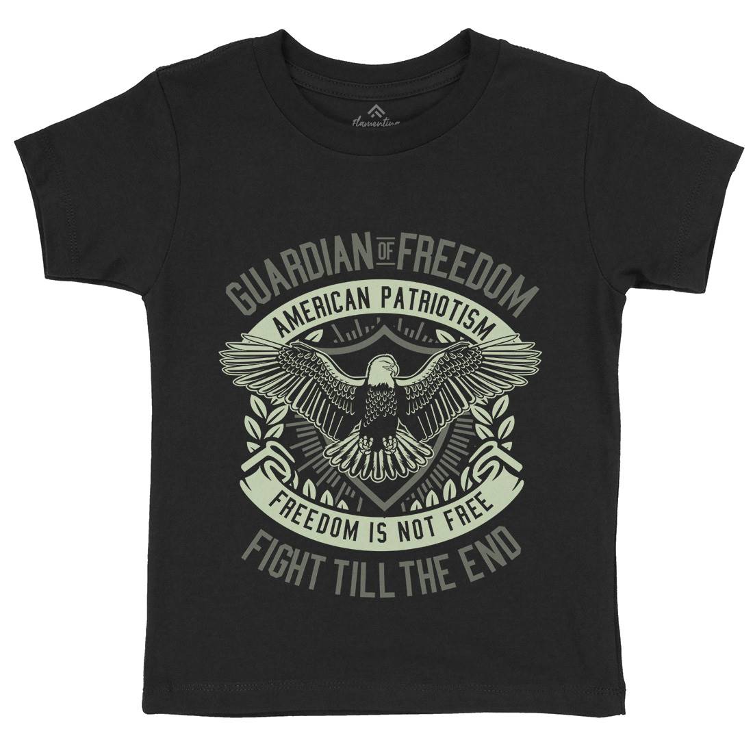 Guardian Of Freedom Kids Crew Neck T-Shirt American D542