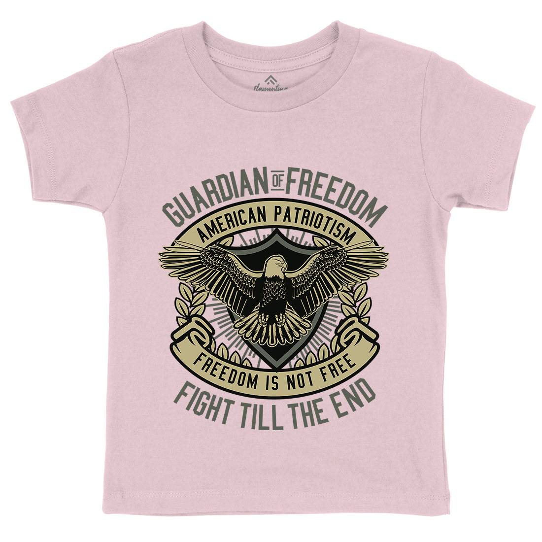 Guardian Of Freedom Kids Organic Crew Neck T-Shirt American D542