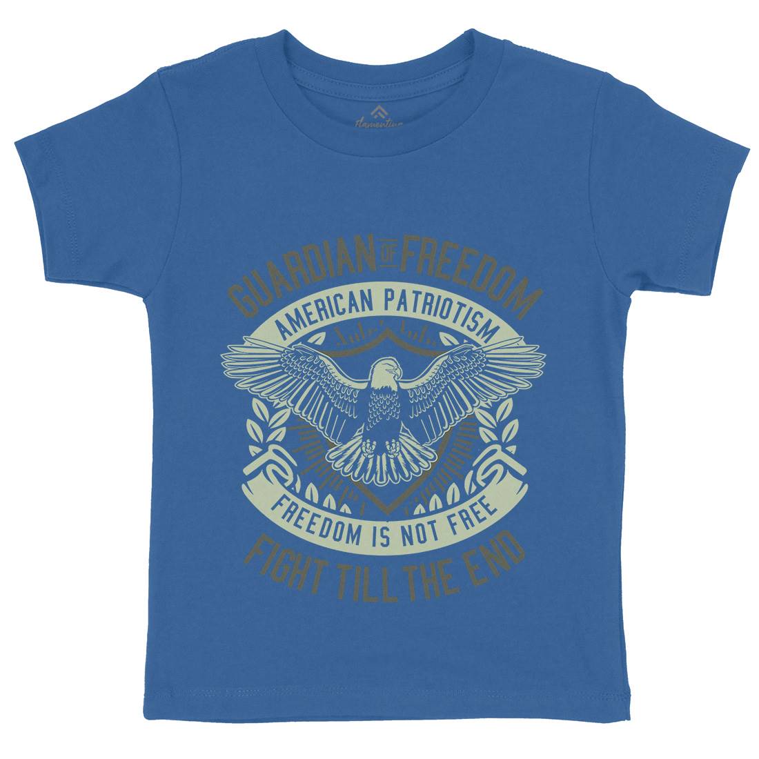 Guardian Of Freedom Kids Organic Crew Neck T-Shirt American D542