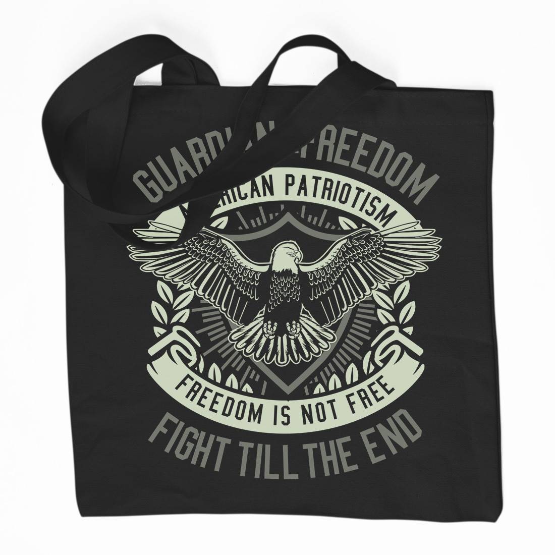 Guardian Of Freedom Organic Premium Cotton Tote Bag American D542