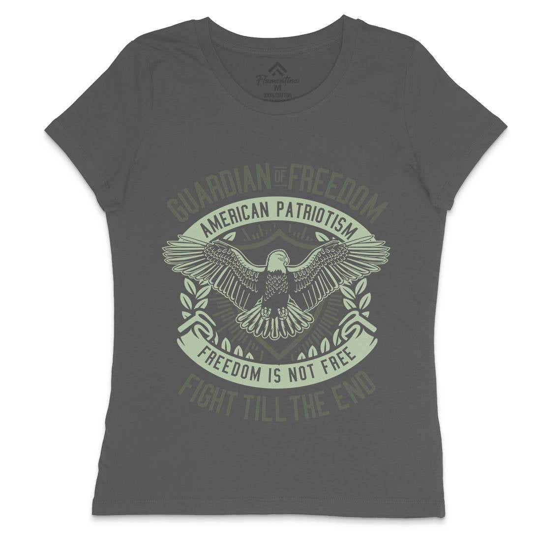 Guardian Of Freedom Womens Crew Neck T-Shirt American D542