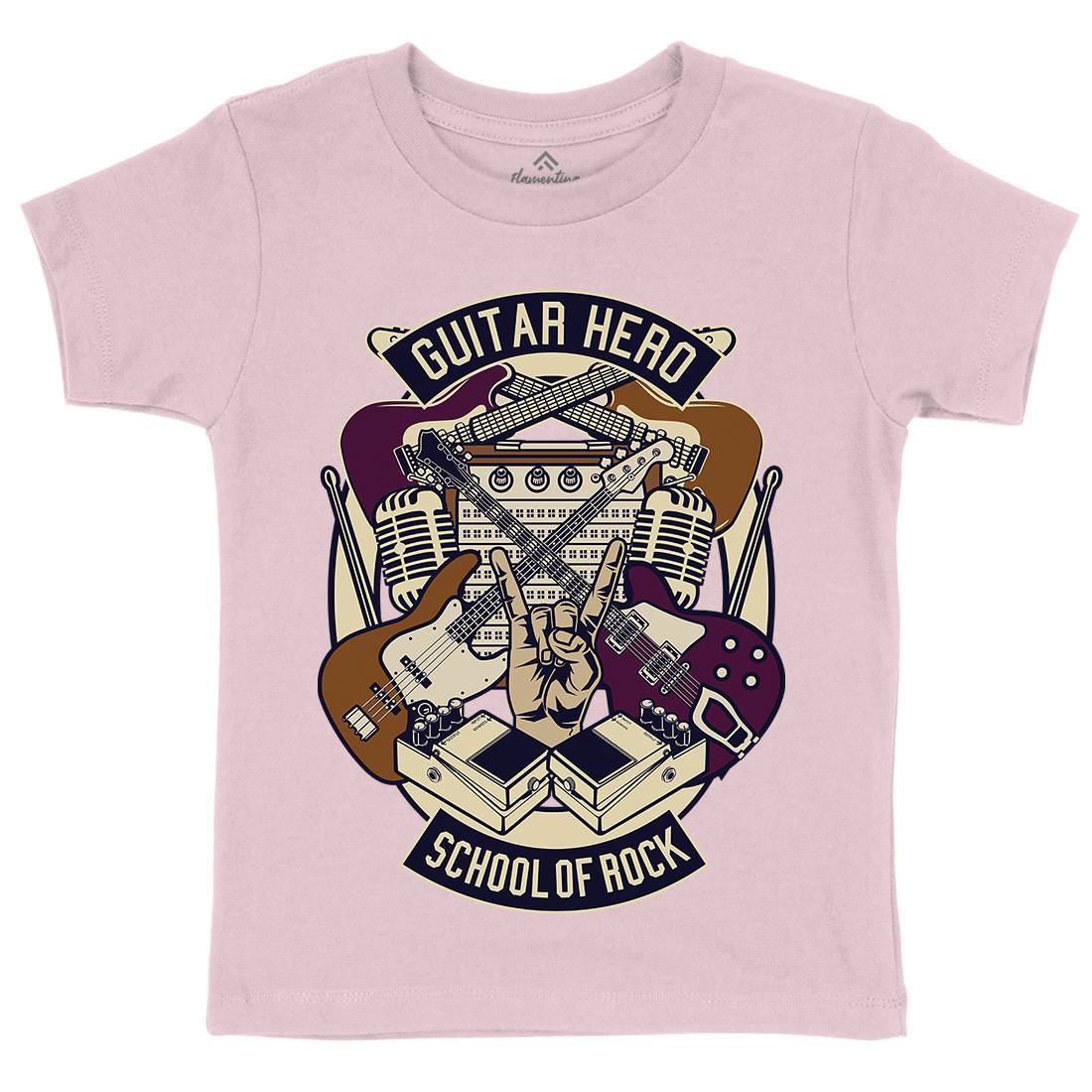 Guitar Hero Kids Crew Neck T-Shirt Music D543