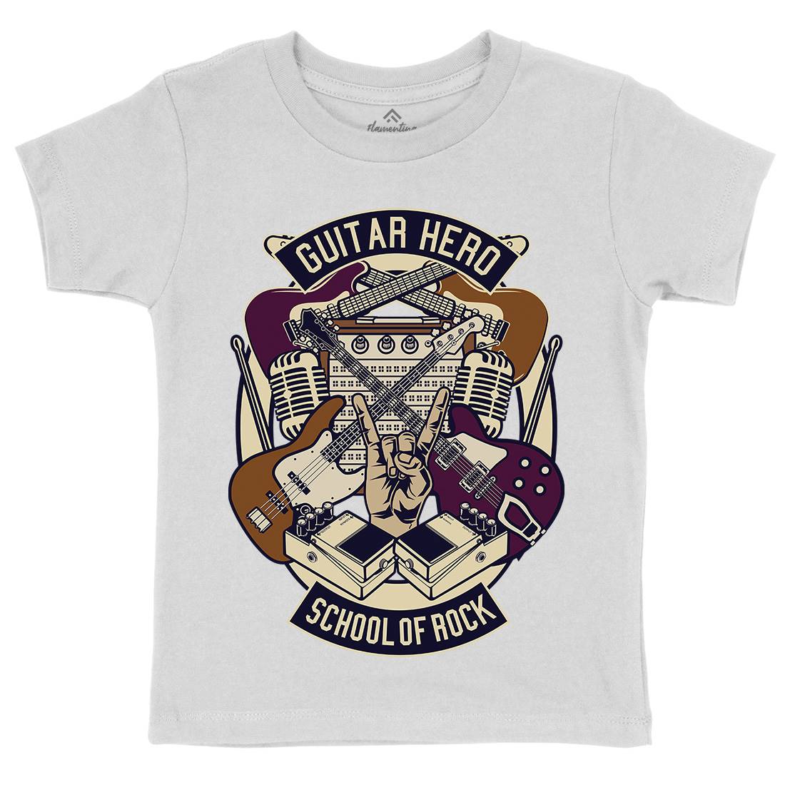 Guitar Hero Kids Crew Neck T-Shirt Music D543
