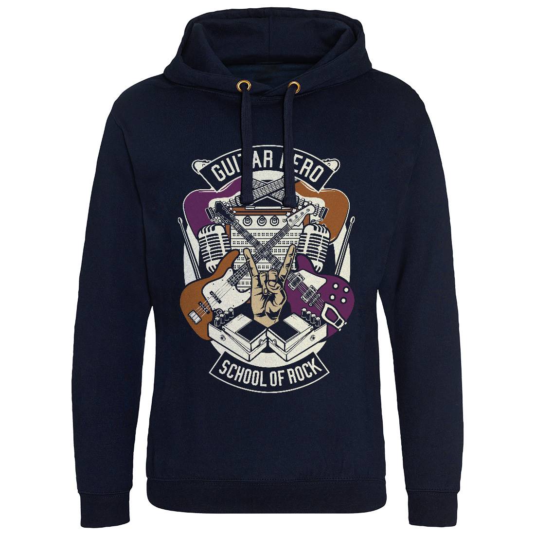 Guitar Hero Mens Hoodie Without Pocket Music D543