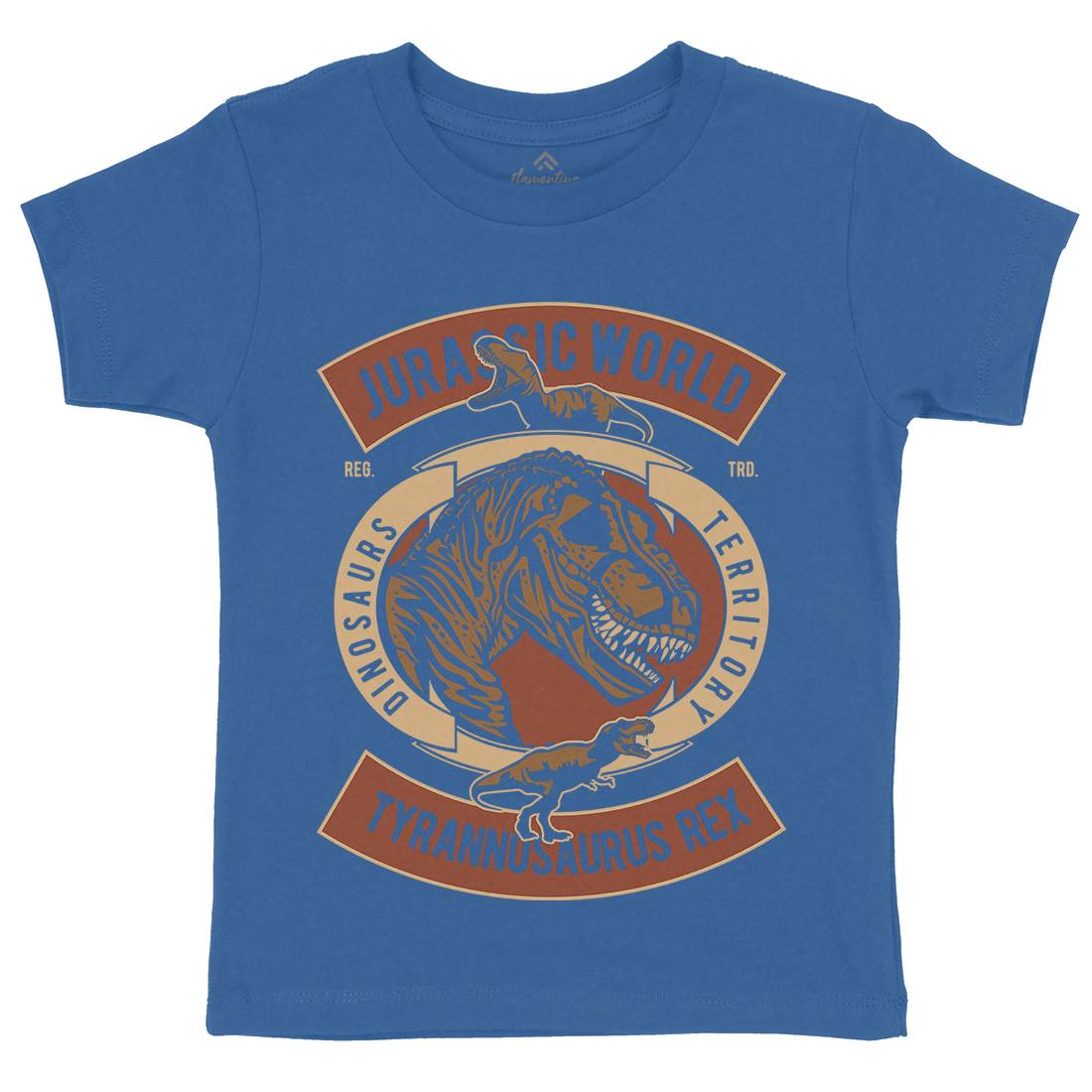 Dinosaurs World Kids Crew Neck T-Shirt Animals D544