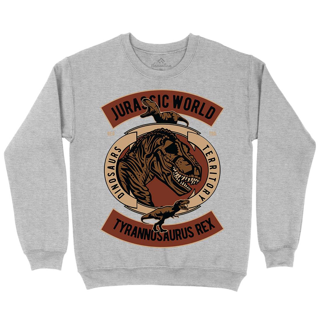 Dinosaurs World Mens Crew Neck Sweatshirt Animals D544