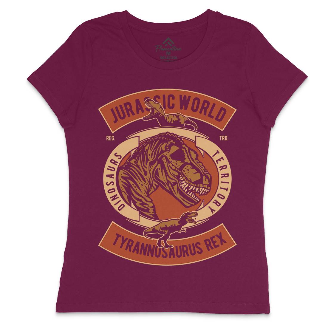 Dinosaurs World Womens Crew Neck T-Shirt Animals D544