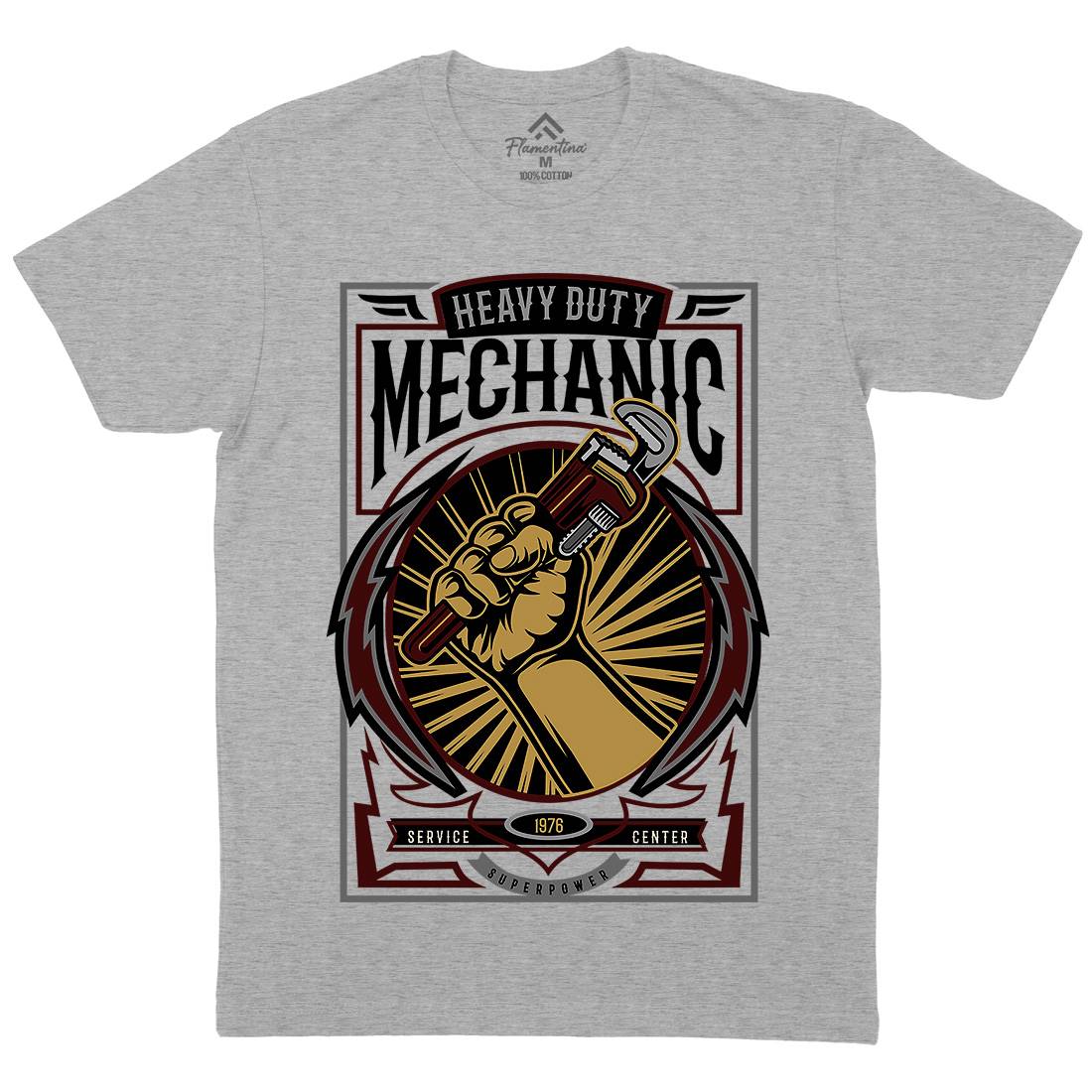 Mechanic Mens Crew Neck T-Shirt Work D546