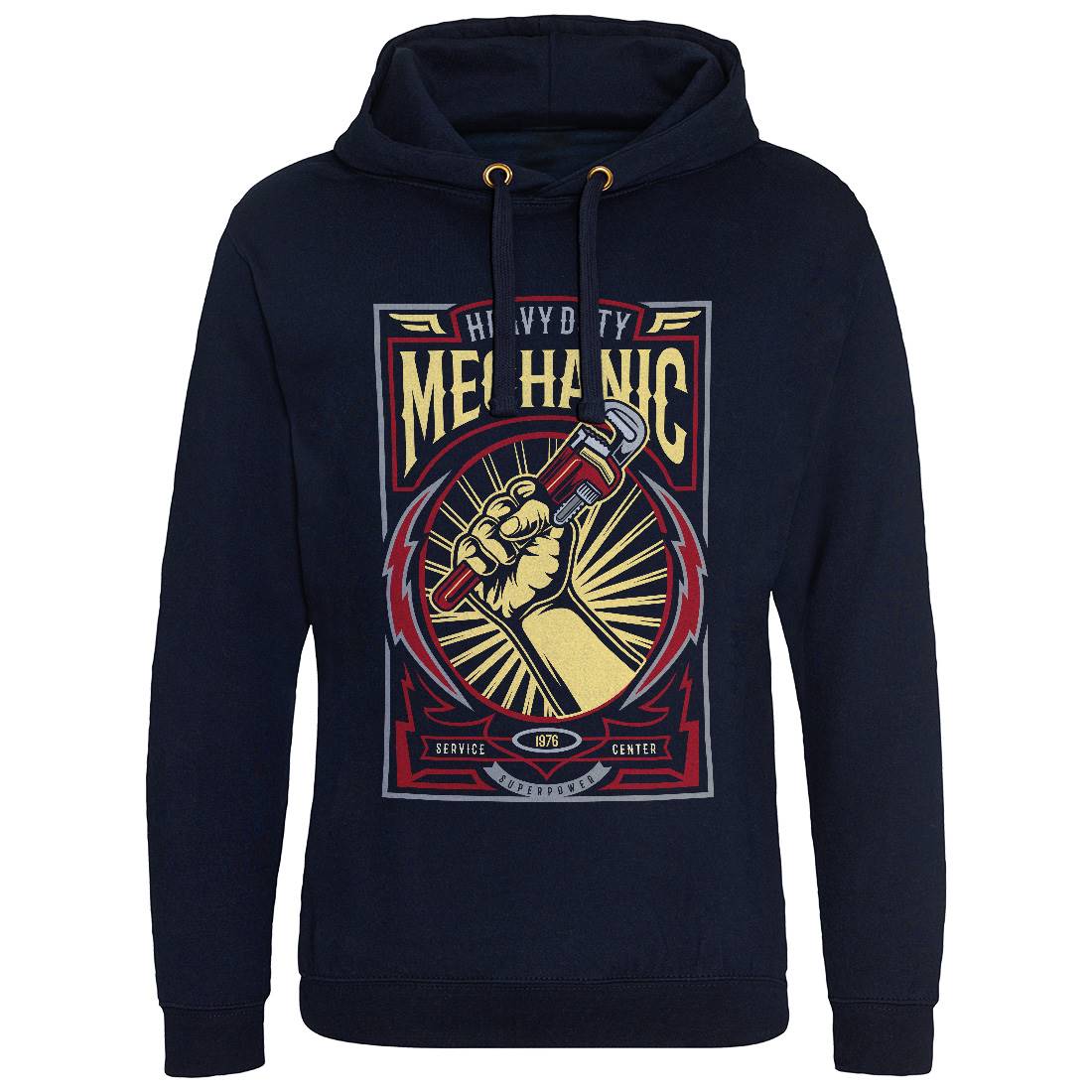 Mechanic Mens Hoodie Without Pocket Work D546