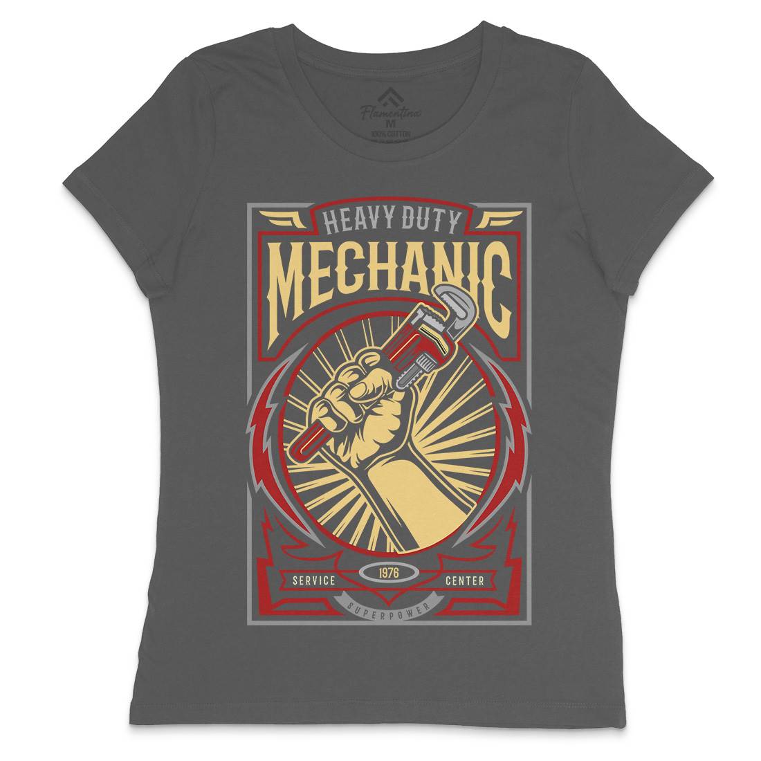 Mechanic Womens Crew Neck T-Shirt Work D546