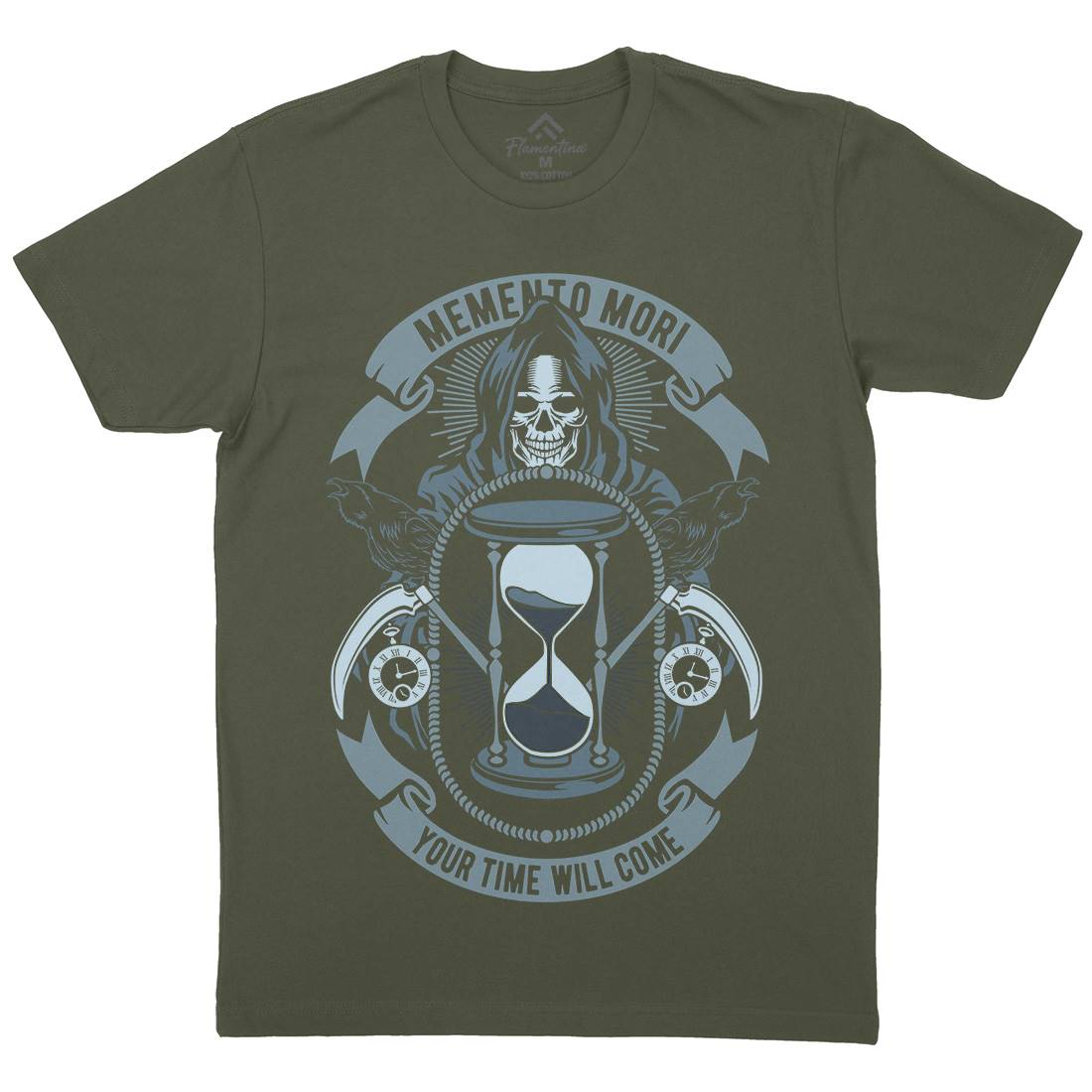 Memento Mori Mens Crew Neck T-Shirt Horror D548