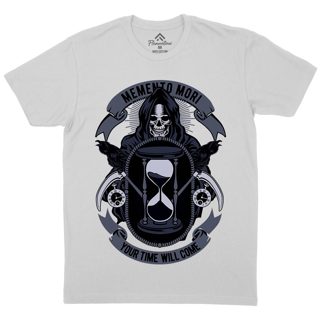Memento Mori Mens Crew Neck T-Shirt Horror D548