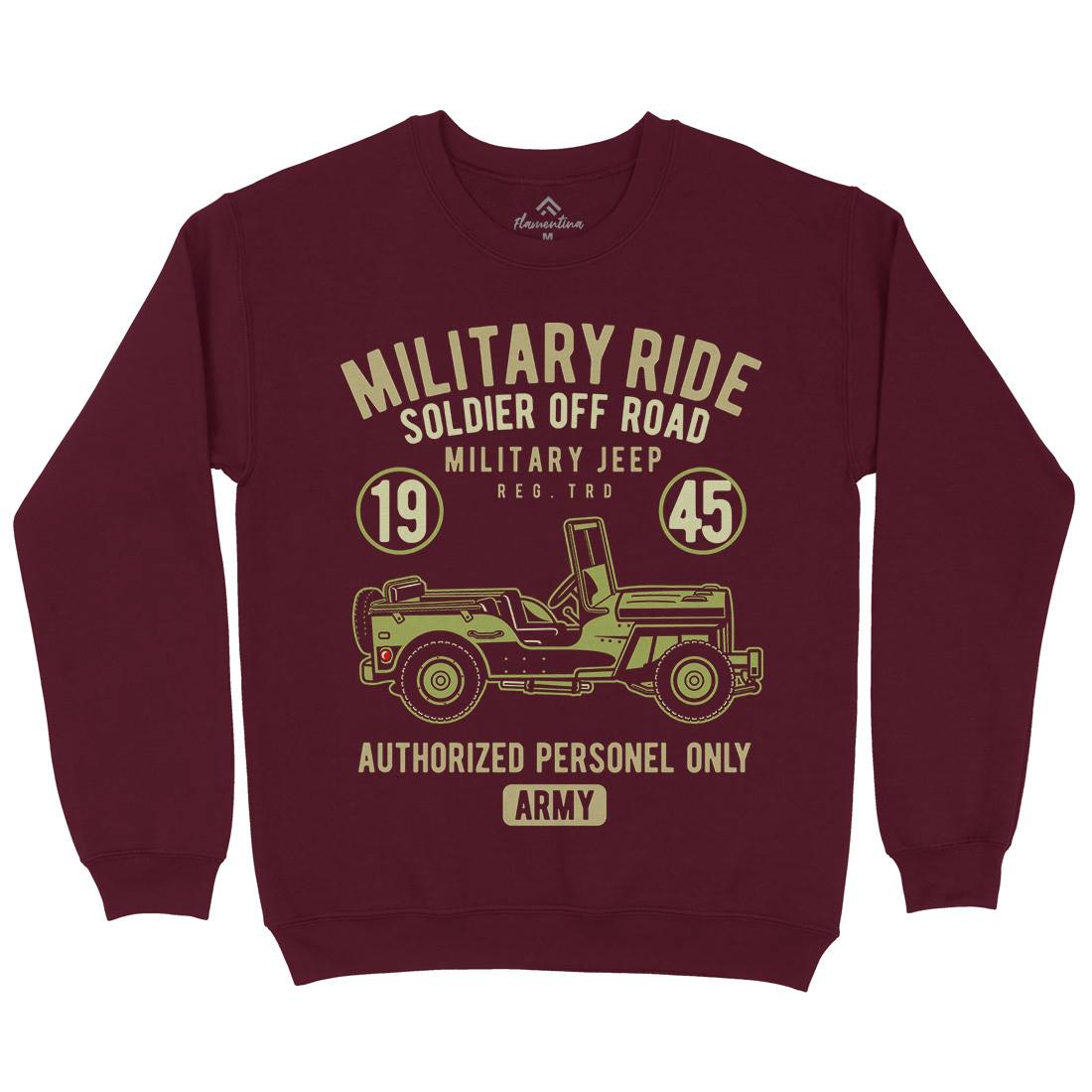 Military Ride Kids Crew Neck Sweatshirt Army D549