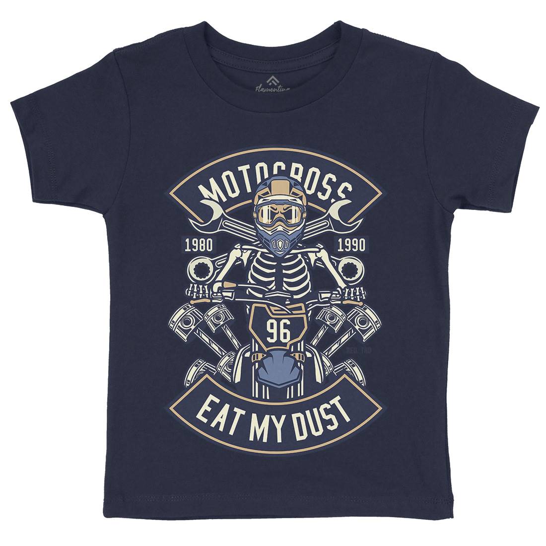 Motocross Eat My Dust Kids Organic Crew Neck T-Shirt Motorcycles D550