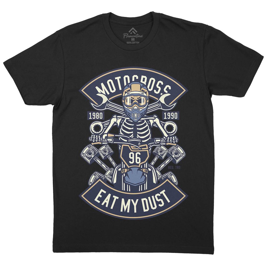 Motocross Eat My Dust Mens Crew Neck T-Shirt Motorcycles D550