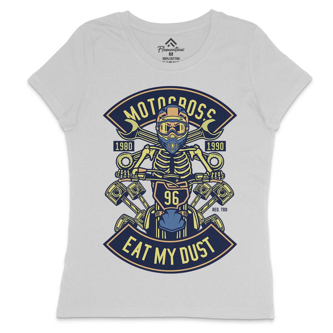Motocross Eat My Dust Womens Crew Neck T-Shirt Motorcycles D550