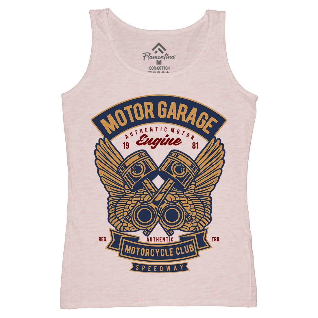 Motor Garage Womens Organic Tank Top Vest Motorcycles D554