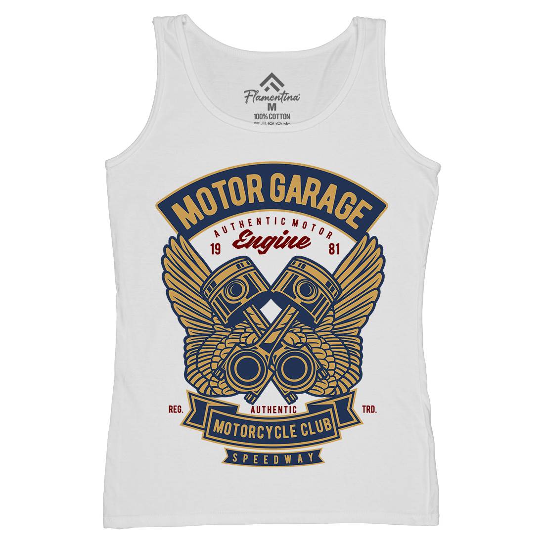 Motor Garage Womens Organic Tank Top Vest Motorcycles D554