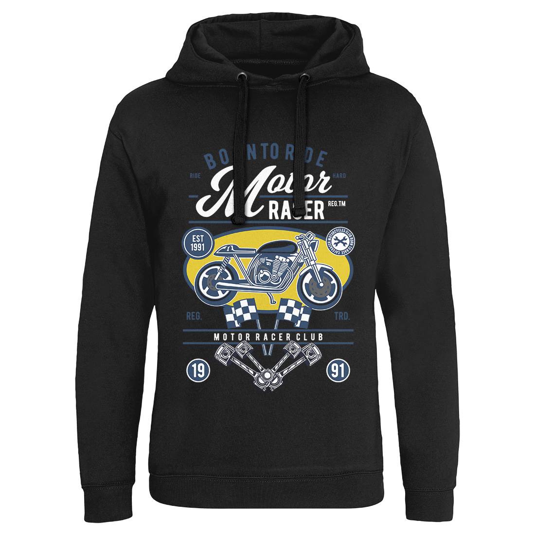 Motor Racer Mens Hoodie Without Pocket Motorcycles D555