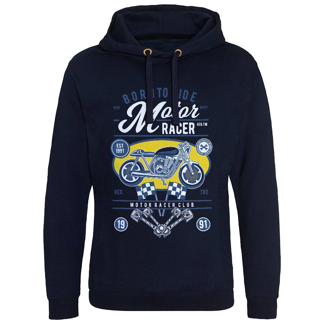 Motor Racer Mens Hoodie Without Pocket Motorcycles D555