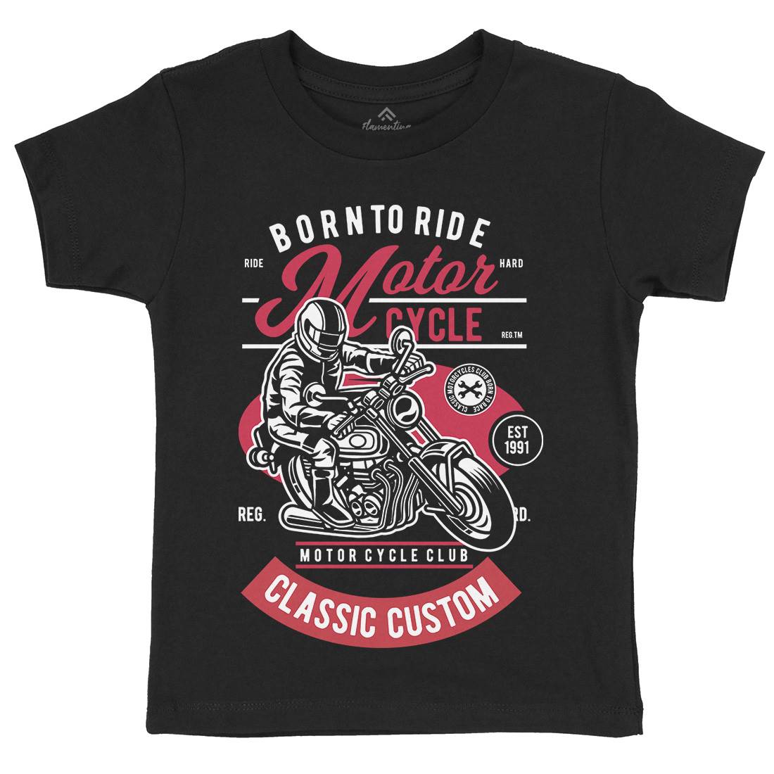 Rider Kids Crew Neck T-Shirt Motorcycles D556