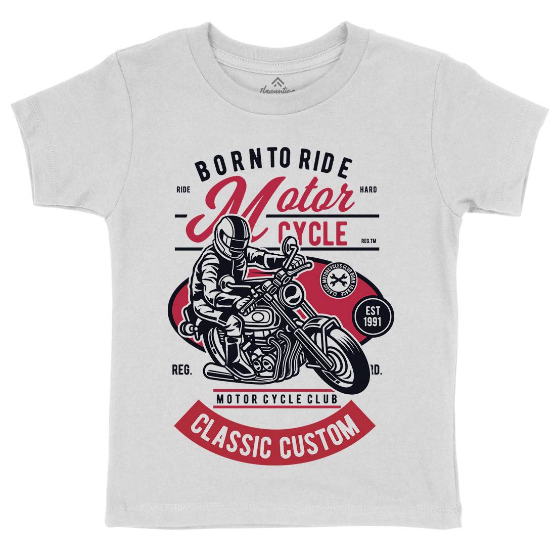 Rider Kids Organic Crew Neck T-Shirt Motorcycles D556