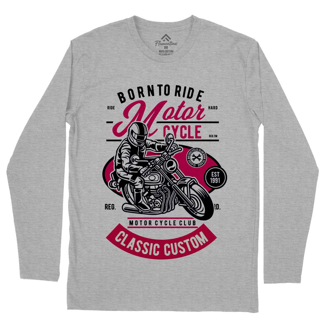 Rider Mens Long Sleeve T-Shirt Motorcycles D556