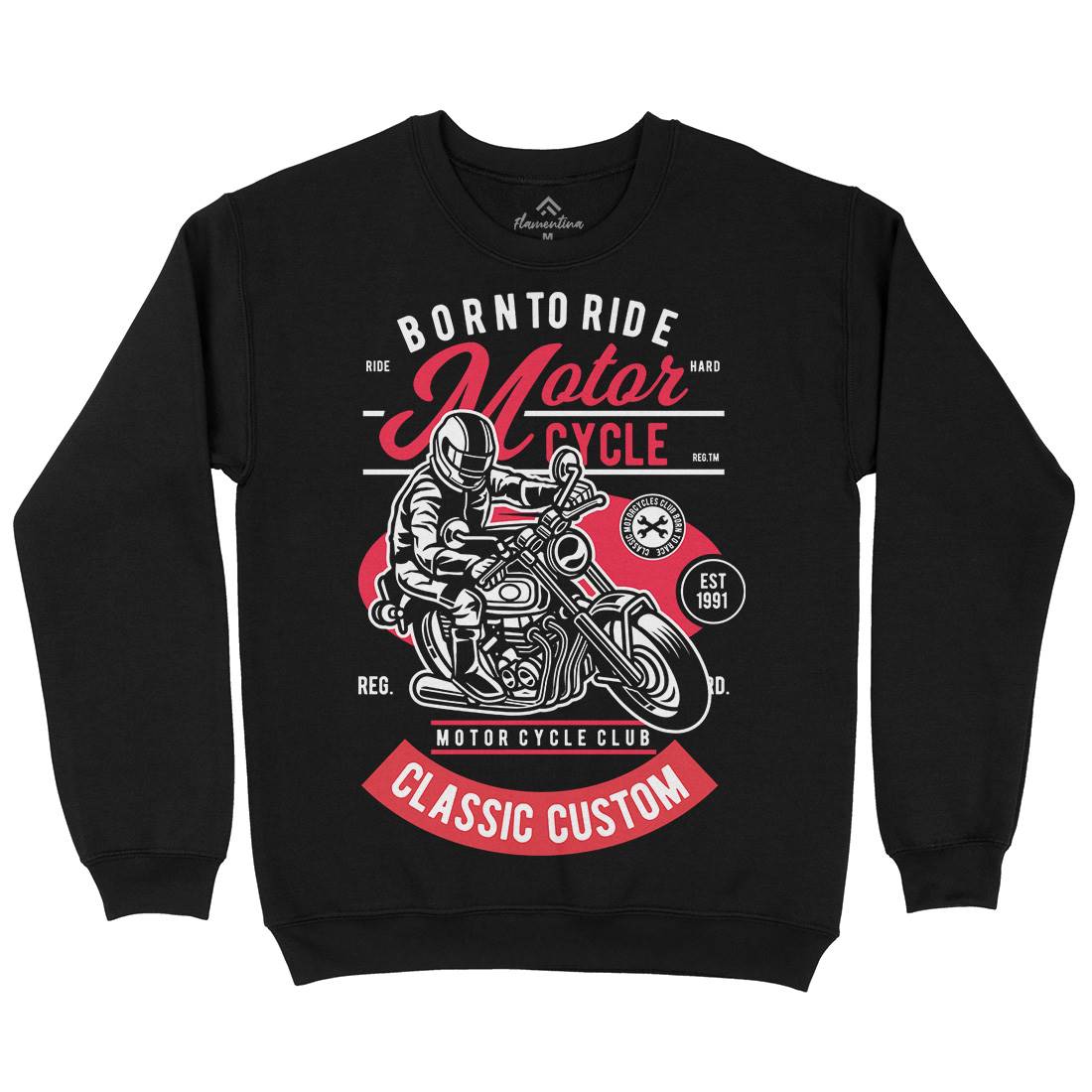 Rider Kids Crew Neck Sweatshirt Motorcycles D556