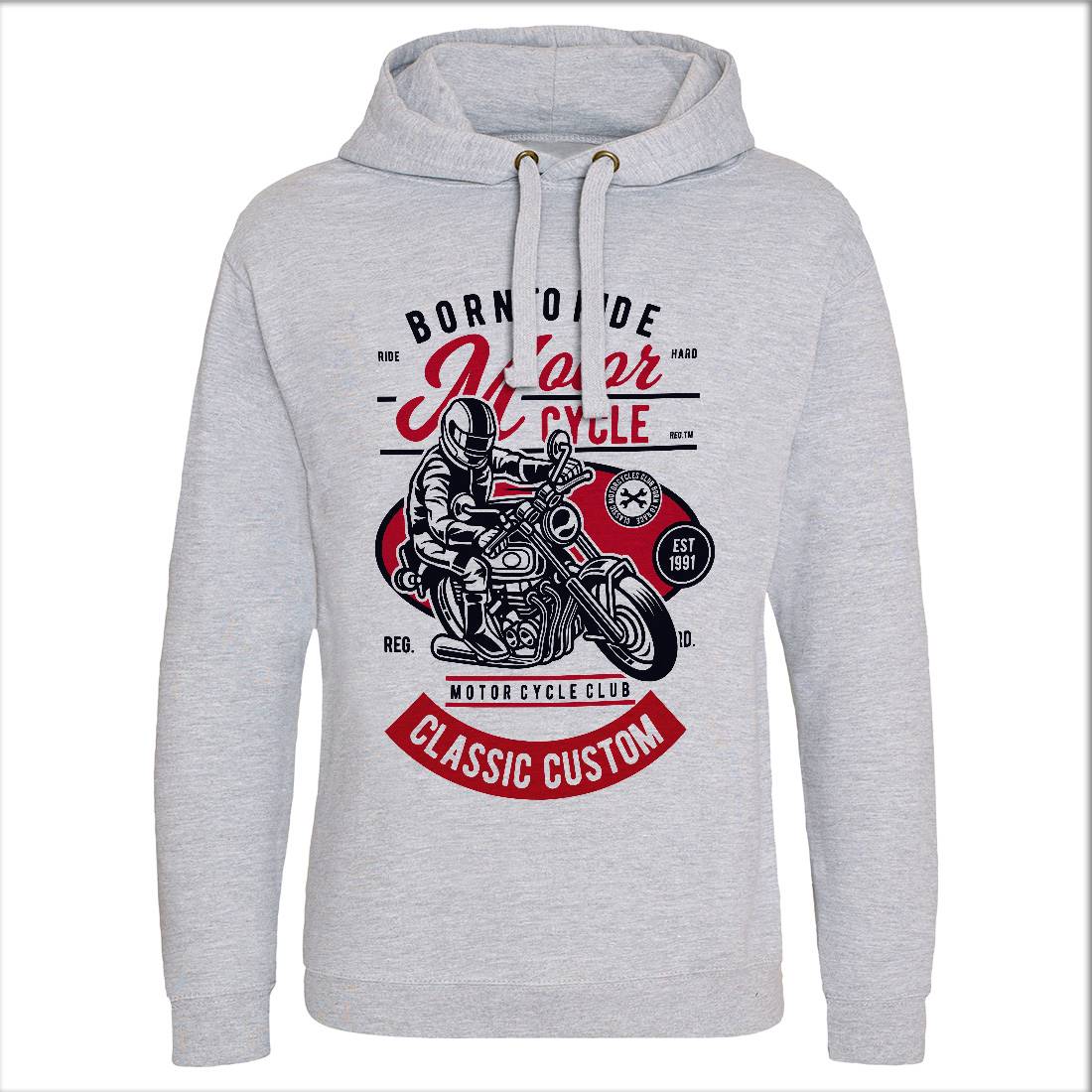 Rider Mens Hoodie Without Pocket Motorcycles D556