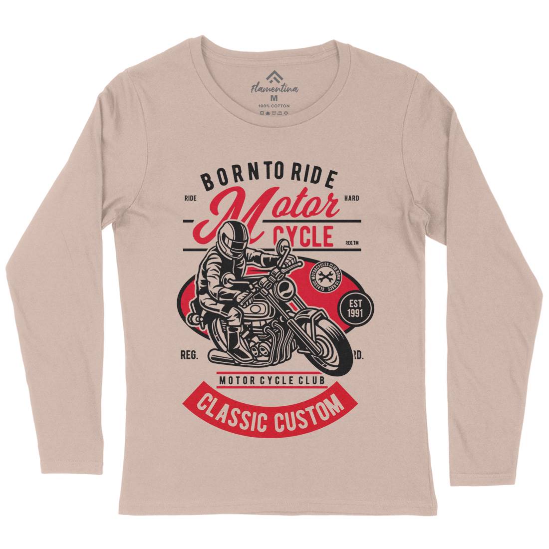 Rider Womens Long Sleeve T-Shirt Motorcycles D556