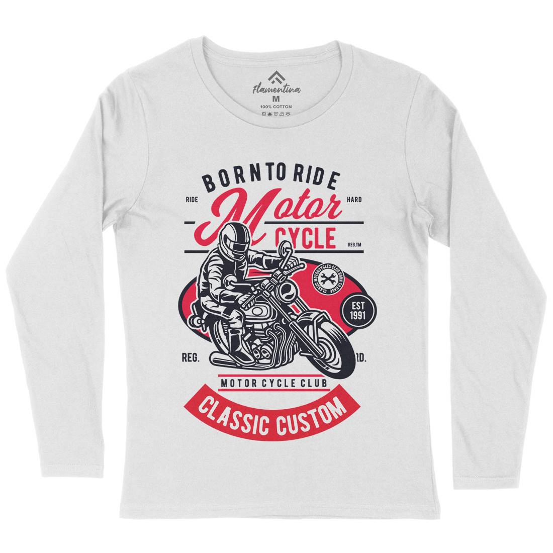 Rider Womens Long Sleeve T-Shirt Motorcycles D556